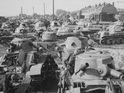 Matildas and French tanks