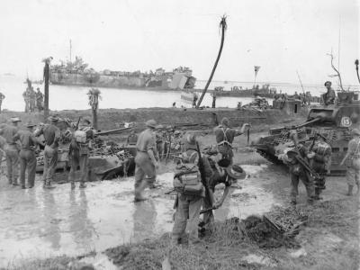 Australian Matilda Tanks of the 2/9th Armoured Regiment on Tarakan