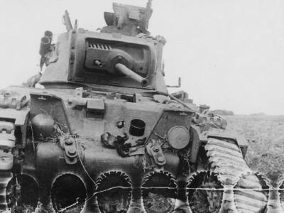 British infantry tank Matilda II front view