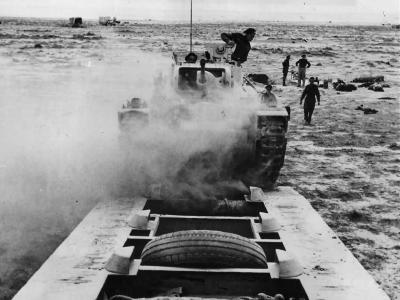 Transporter Brings in Matilda Tank for Repair from Middle East Desert 1942