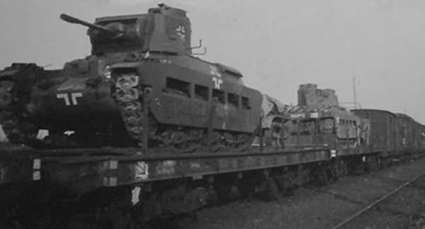 Infanterie Panzerkampfwagen Mk.II 748(e) Matilda II rail transport