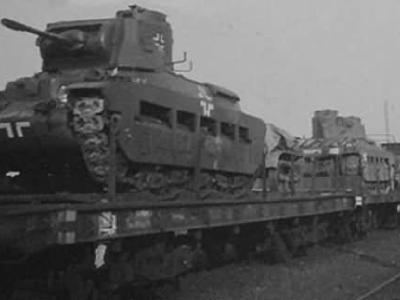 Infanterie Panzerkampfwagen Mk.II 748(e) Matilda II rail transport