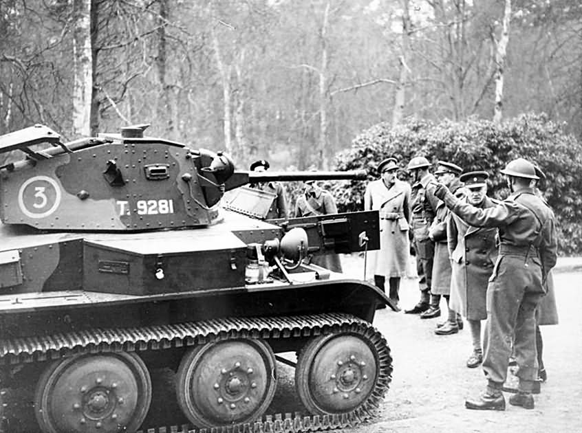 Gen Sir Alan Brooke inspecting a Tetrarch T9281 at the Army Staff College 6 January 1941