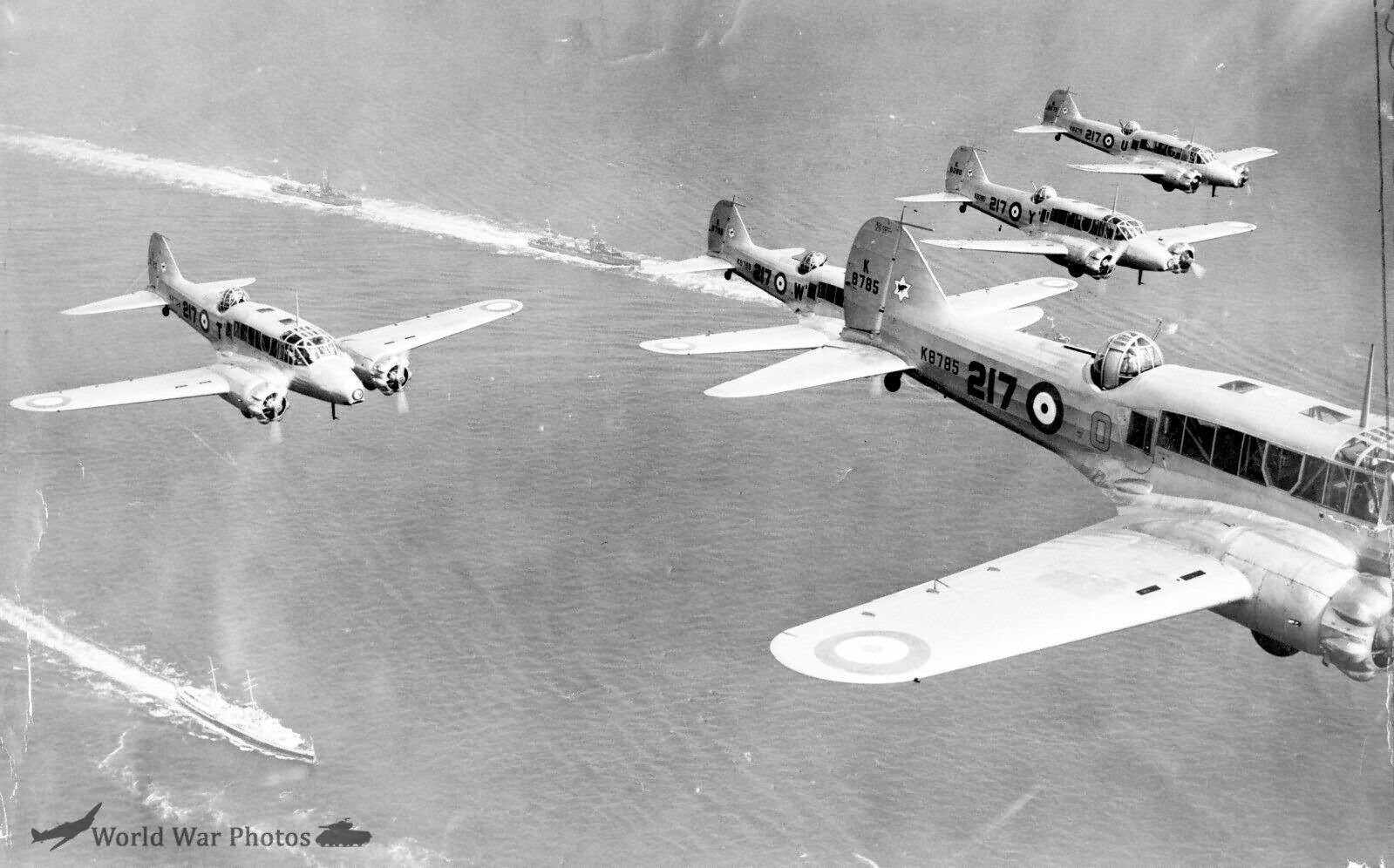 Ansons K8785 of 217 Sqn with Admiralty yacht 19 July 1938