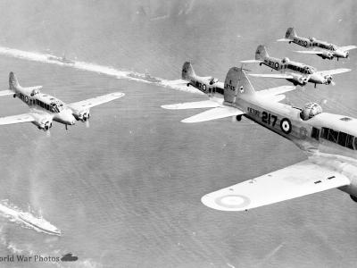 Ansons K8785 of 217 Sqn with Admiralty yacht 19 July 1938