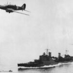 Avro Anson on Convoy Escort Duty over Ships in North Atlantic 1940