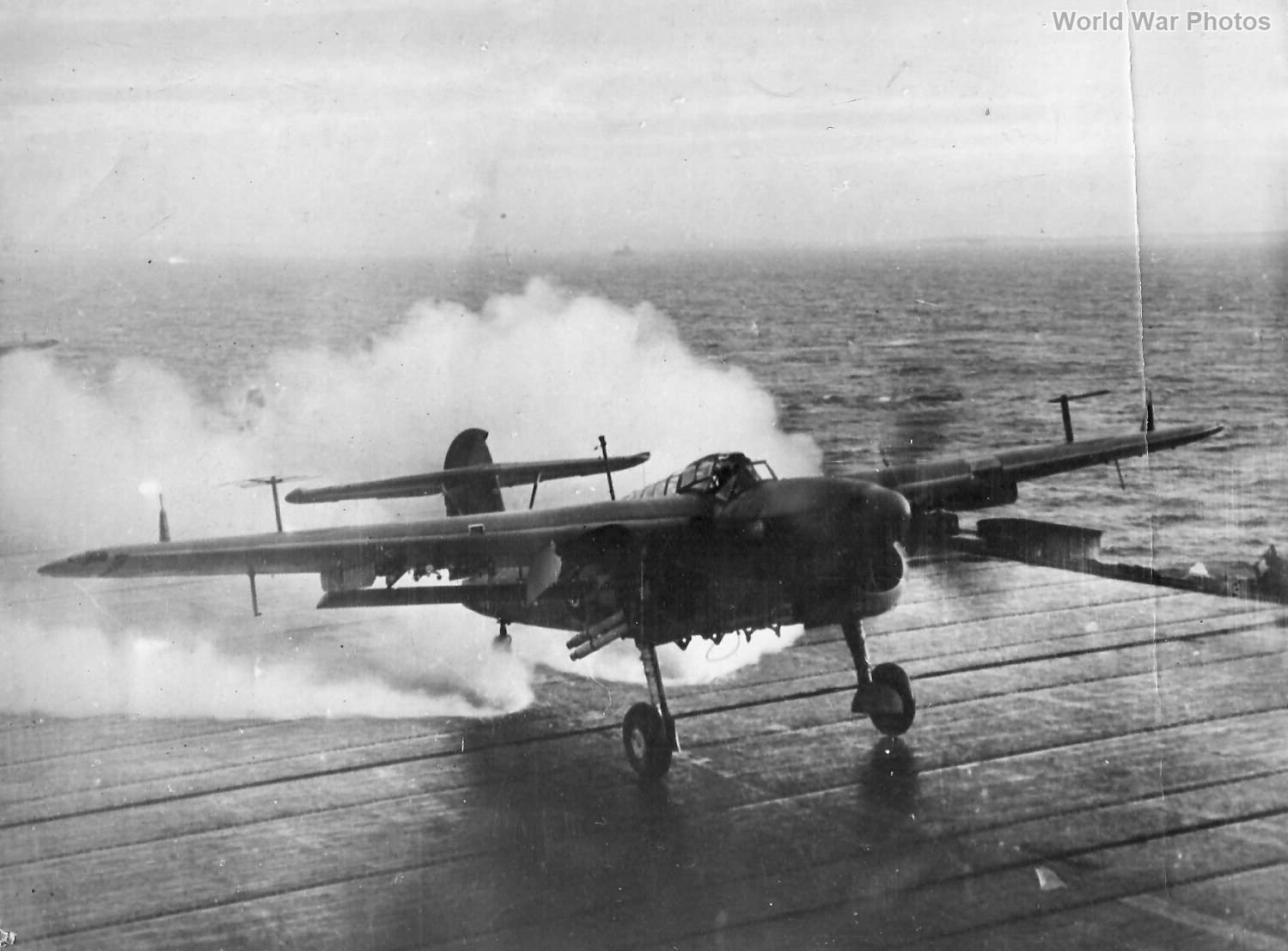 Fairey Barracuda on deck HMS Trumpeter