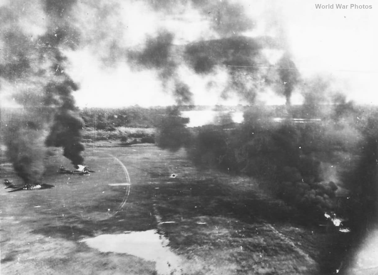 Australian Beaufighter Blasts Japanese Planes