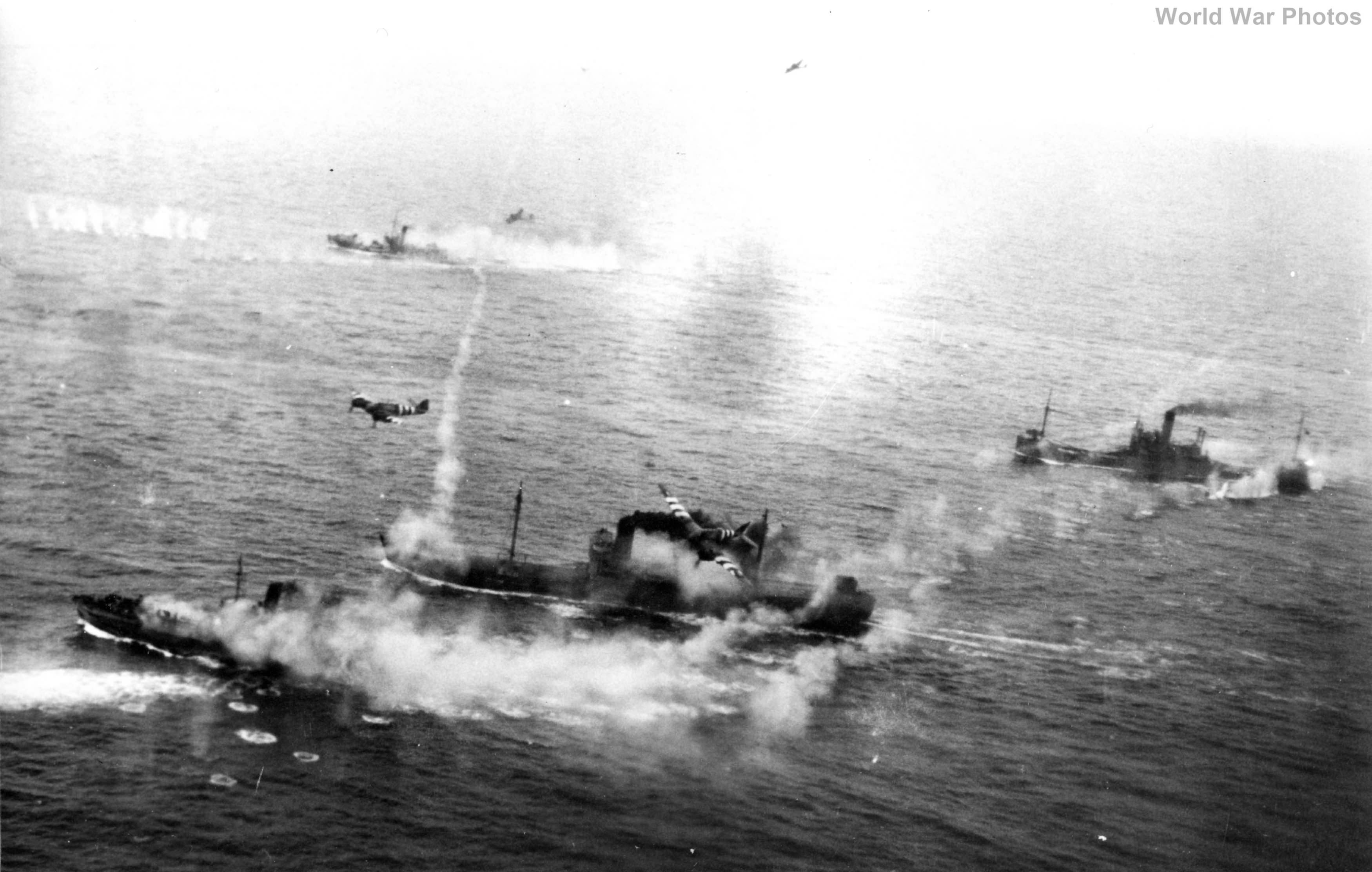 Beaufighters attacking ships off The Naze