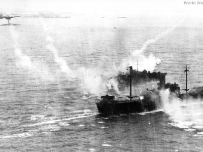 Beaufighters attacking ships off The Naze