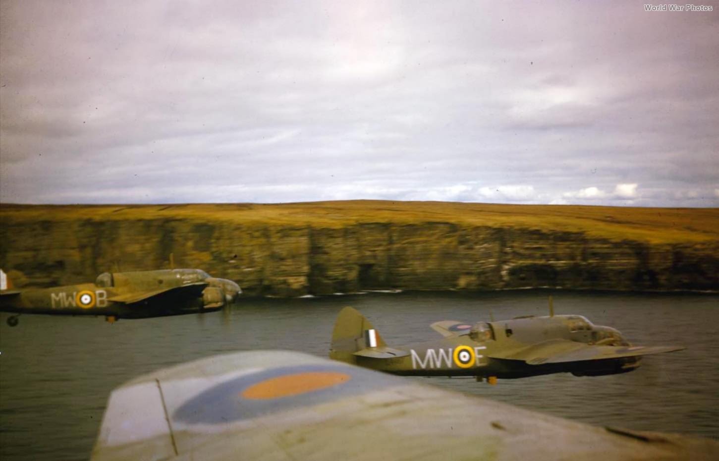 Beauforts N1173 MW-E and AW242 MW-B of 217 Squadron RAF