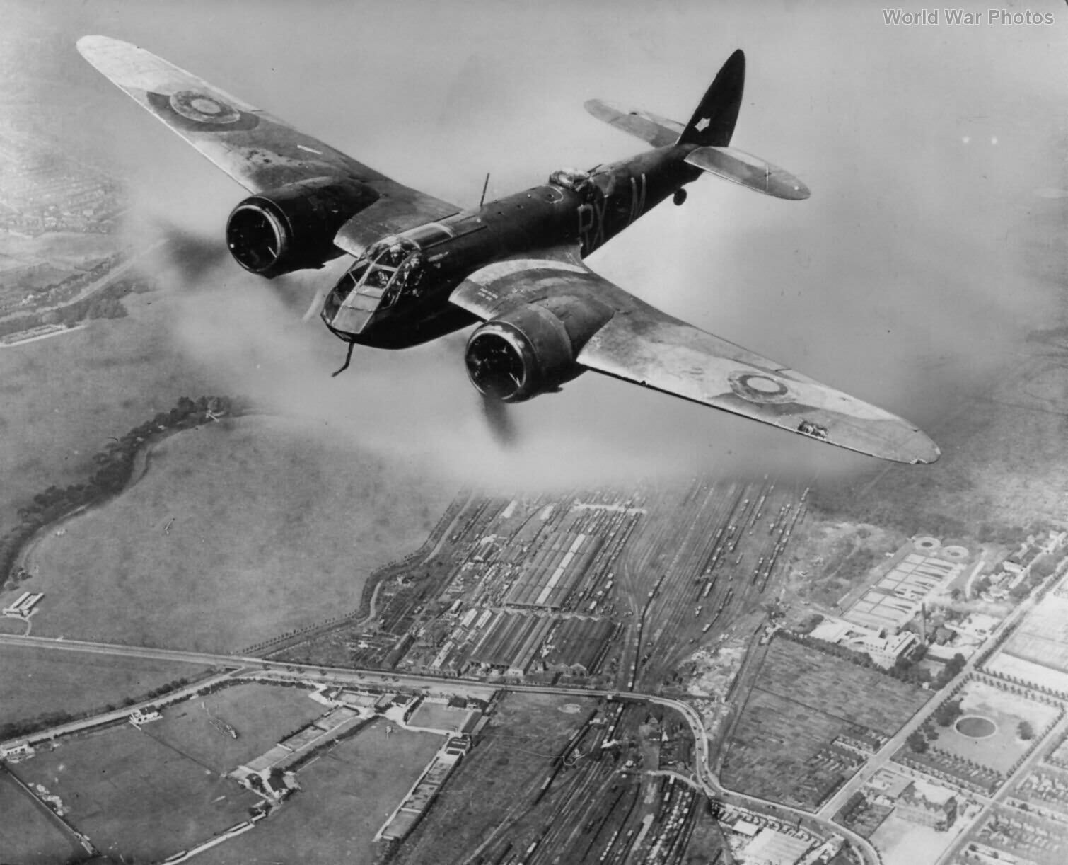 Blenheim Mk I L1426 RX-M Over Tilbury