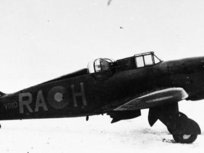 Defiant Mk I V1110 RA-H of No. 410 Squadron RCAF early 1942