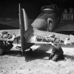Damaged Defiant of No. 264 Squadron RAF