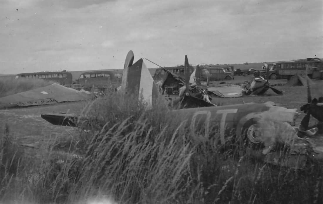 Abandoned Fairey Battle of 142 squadron RAF France 1940 2