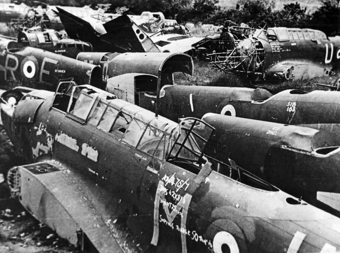 Battle Destroyed by Fleeing French at St Denis Airfield July 1940