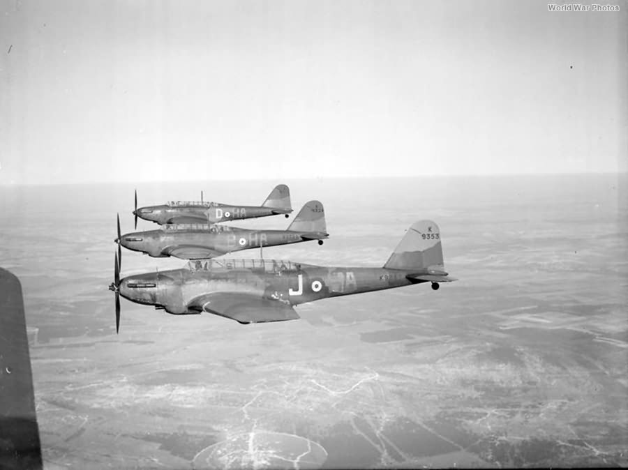 Battles K9353 K9324 HA-B K9325 HA-D of No 218 Sqn RAF France