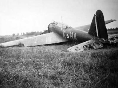 Fairey Battle of No. 218 squadron RAF code HA+K