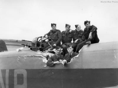 Halifax HR837 NP-F 158 Sqn hit by 1000 lb bomb