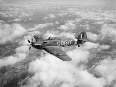 Hurricane Mk IIC BD867 code QO-Y of No 3 Squadron RAF in flight