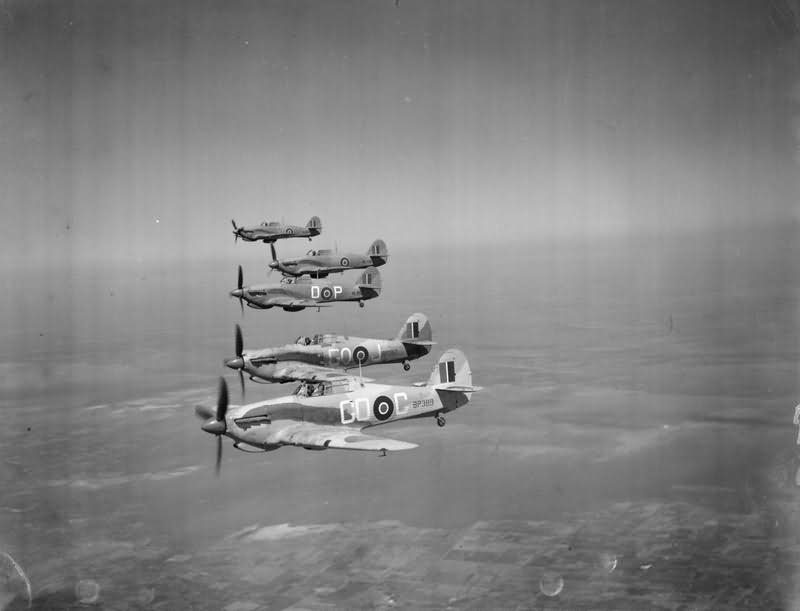 Hawker Hurricane Mk IIC over the Desert