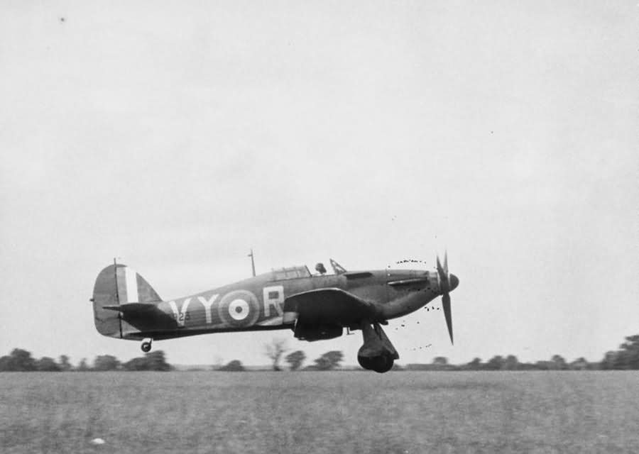 Hurricane Mk I P2923 code VY-R flown by PO A G Lewis