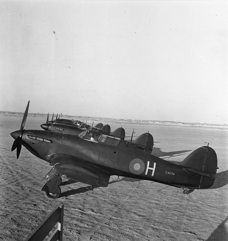 Hurricane Mk I Z4204 H of B Flight No 30 Squadron RAF at Idku Egypt