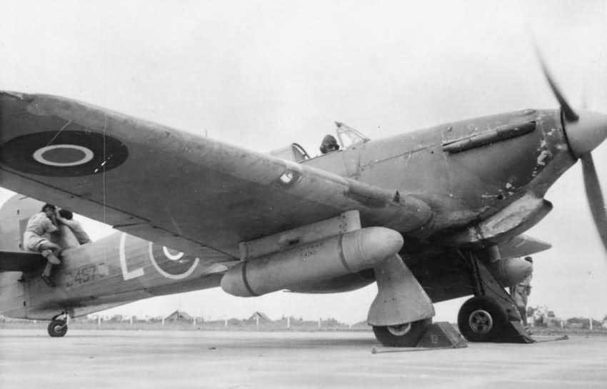 Hurricane Mk I Z4575 L of No 2 Squadron IAF at Risalpur
