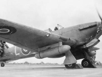 Hurricane Mk I Z4575 L of No 2 Squadron IAF at Risalpur