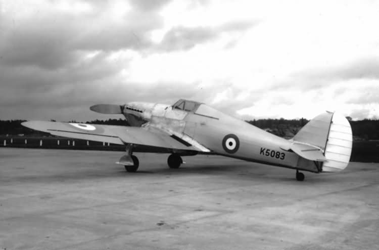 Hurricane prototype K5083 1935 left side view