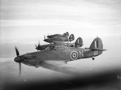 Sea Hurricanes flying in formation December 1941