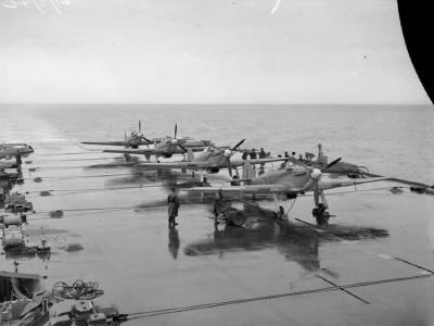 Sea Hurricanes deck of HMS Victorious