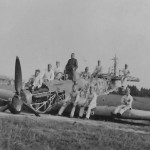 Germans poses with destroyed Hurricane