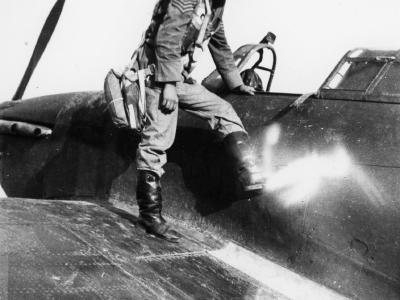 Hurricane pilot FSgt F A Etchells Malta