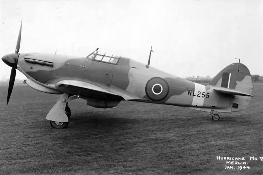 Hurricane Mk V prototype NL255 1944