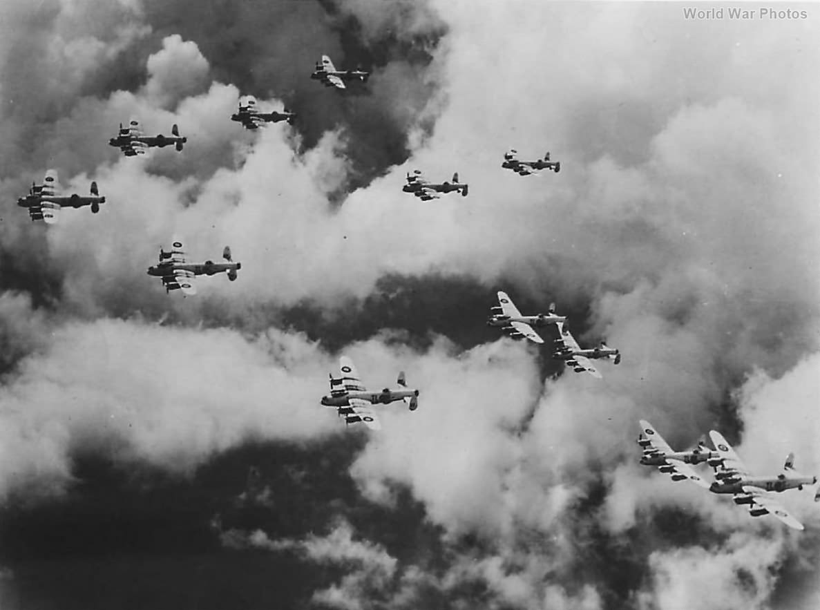 Formation of Lancasters 35 Sqn 46