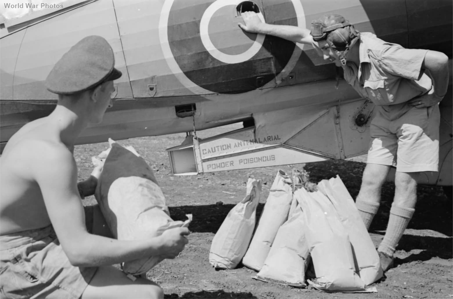 Westland Lysander and DDT bags Sicily 1943