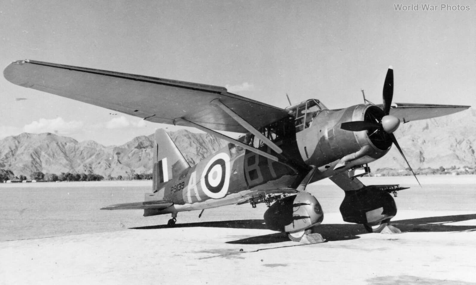 Lysander II P9139 Kohat 1942