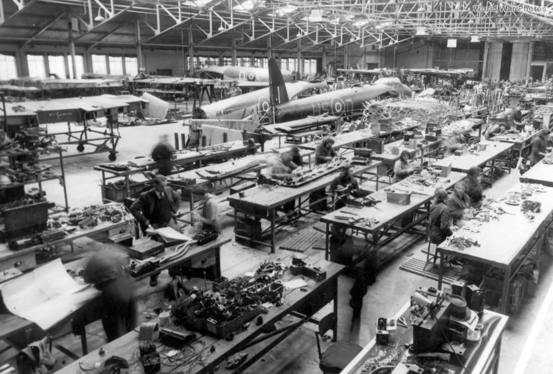 Mosquitoes at RAF repair shop