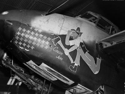 Mosquito with Nose art 418 Sqn RCAF