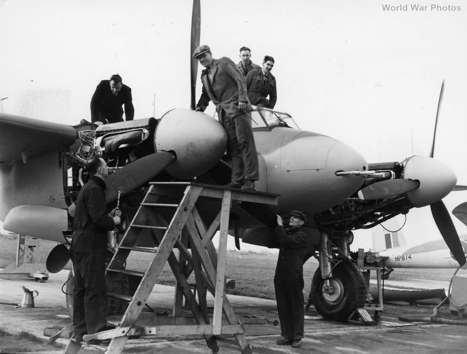 Mosquito undergoing engine tests