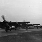 Mosquito take off for Berlin raid