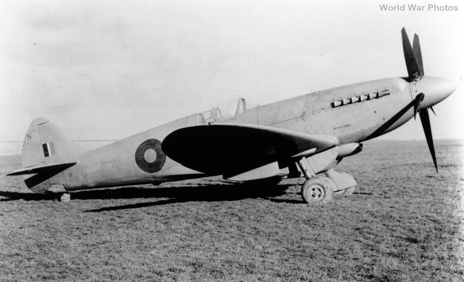 Prototype Spitfire PRXIX SW777 with slipper tank