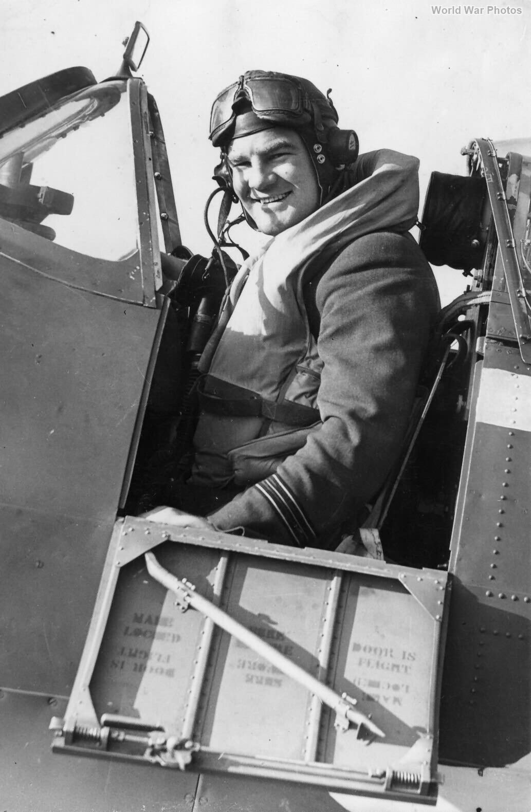 FLt Alan Deere in cockpit