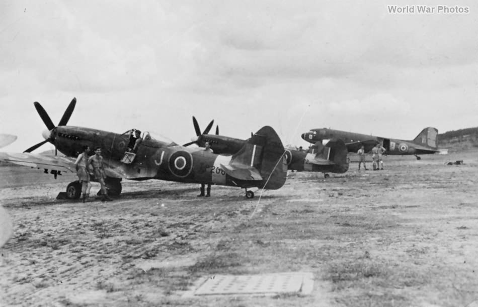 Spitfires TP208 60 Sqn Tengah 1946