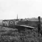 Crashed Spitfire VB AA835