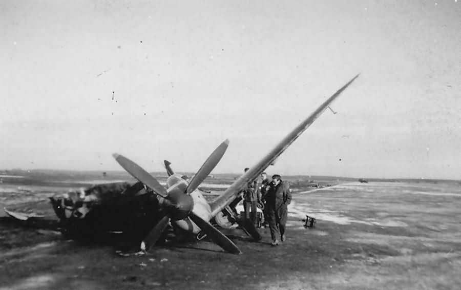 Destroyed Spitfire 1945 Attack on Eindhoven Airfield 1 January 1945