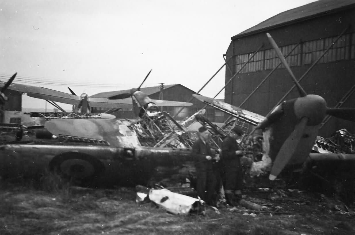 Destroyed Hurricane France 1940