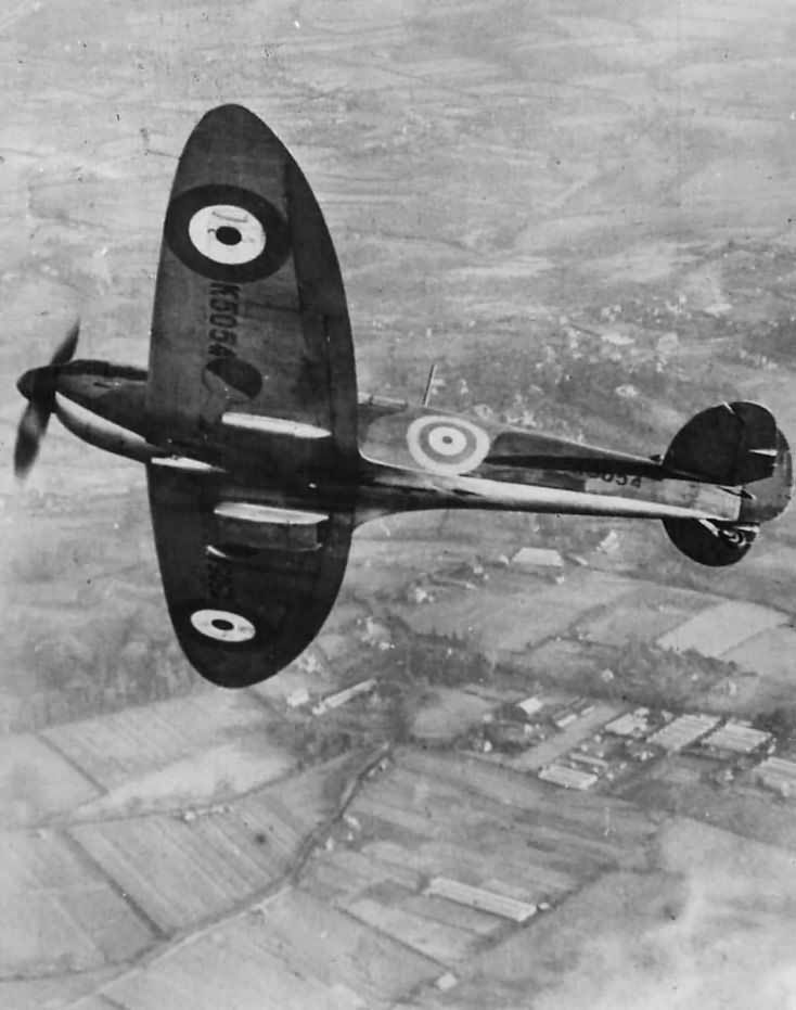 K5054 in air Supermarine Type 300 Spitfire Prototype 1939