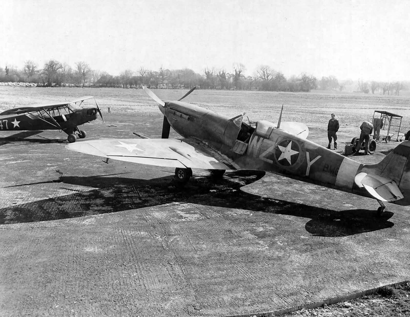 Spitfire Mk V code WZ-Y of the USAAF